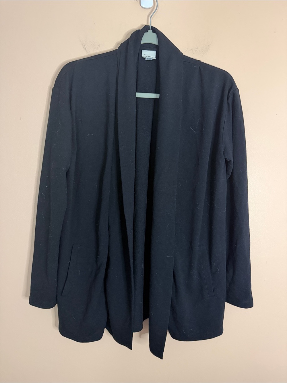 a new day Black Open Drape Front Blazer Cardigan